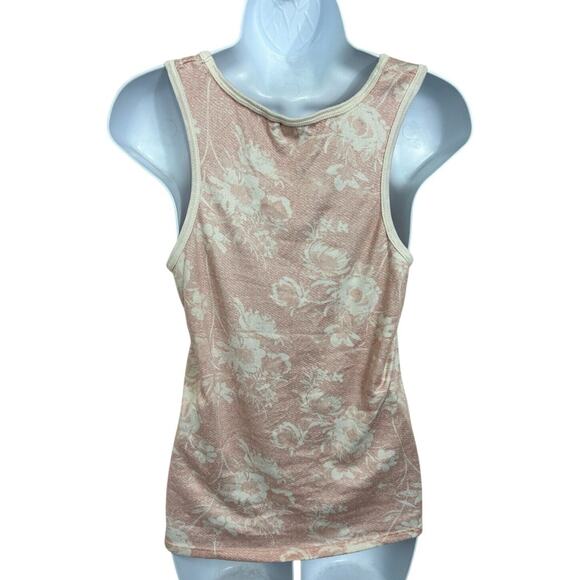 Lucky Brand Pink Rose Floral Tank Top Size Small Sleeveless Blouse Casual - Picture 5 of 6